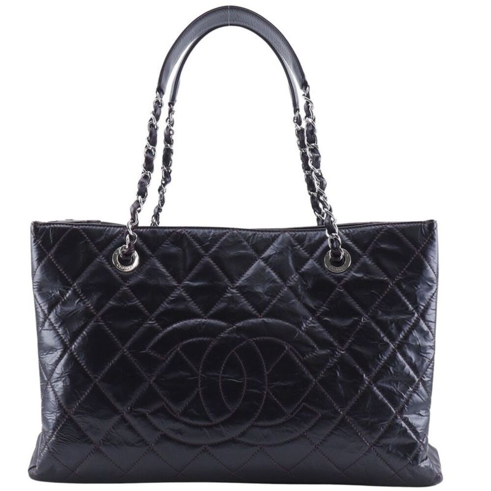 Chanel Grand Shopping Tote Patent Leather Chain Tote
